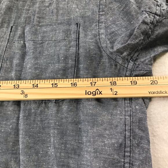 Outerknown M short sleeve button down hemp shirt sustainable lightweight - Picture 6 of 9